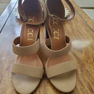 Vici Dolls Tan Strappy Heels